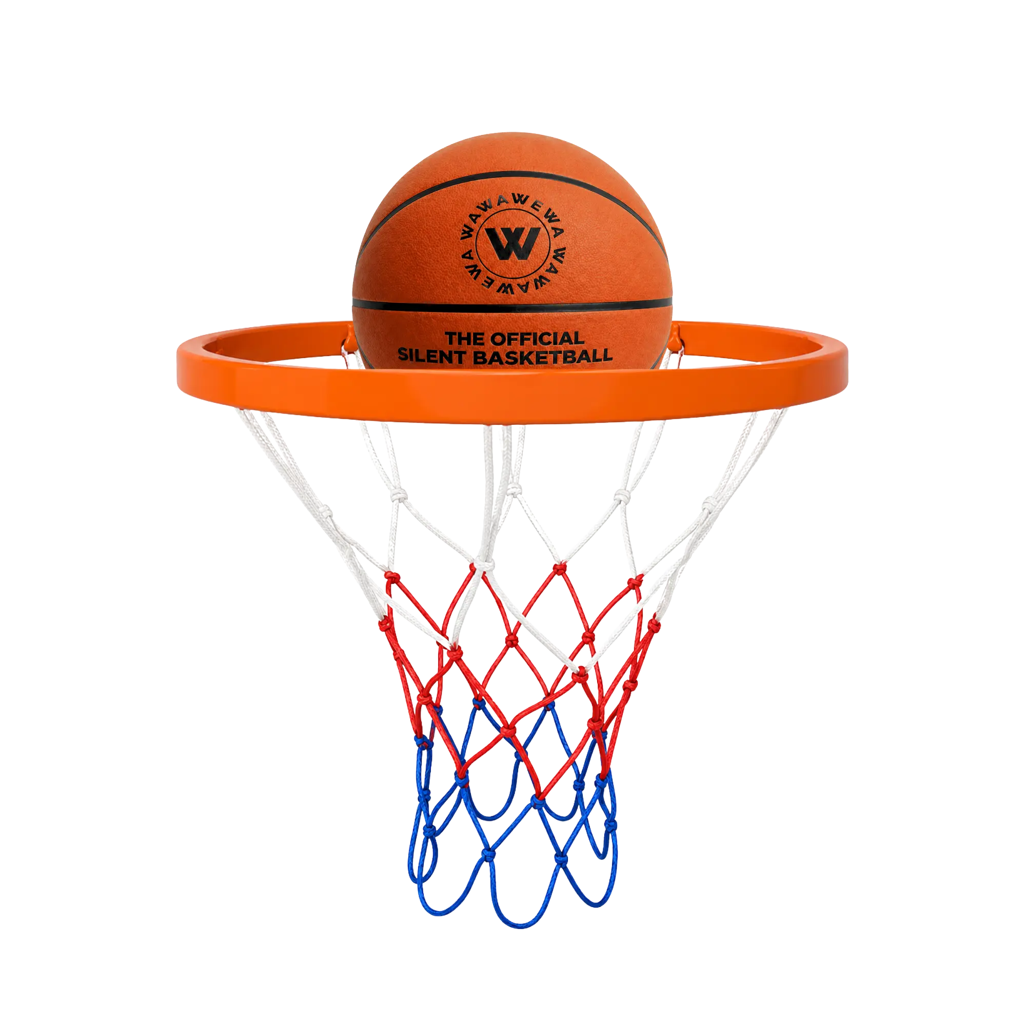 WAWAWEWA The Official Silent Basketball (Size 3) Bundle with Hoop