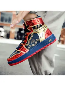 Spring and autumn fashion high top men's shoes, trendy and versatile street hip-hop shoes suitable for daily wear