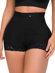 Bomboncito SMI04027 Women's Basic Minimalist Panty with Compression for Natural Lift and Tummy Control in Black/Biege