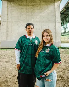 Custom MadStrange Mexico Soccer Jersey 1998 (Green) Calendario Azteca