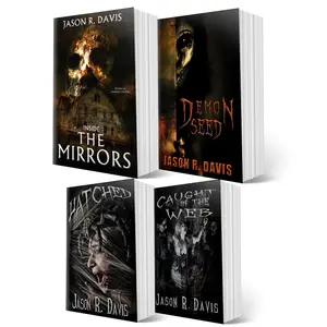 JD Horror 4 book box by Jason Davis - Signed Copies featuring Inside the Mirrors, Demon Seed, Hatched and Caught in the Web