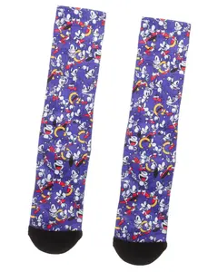 Sonic The Hedgehog Character Expressions Sublimated Crew Socks Mid-Calf