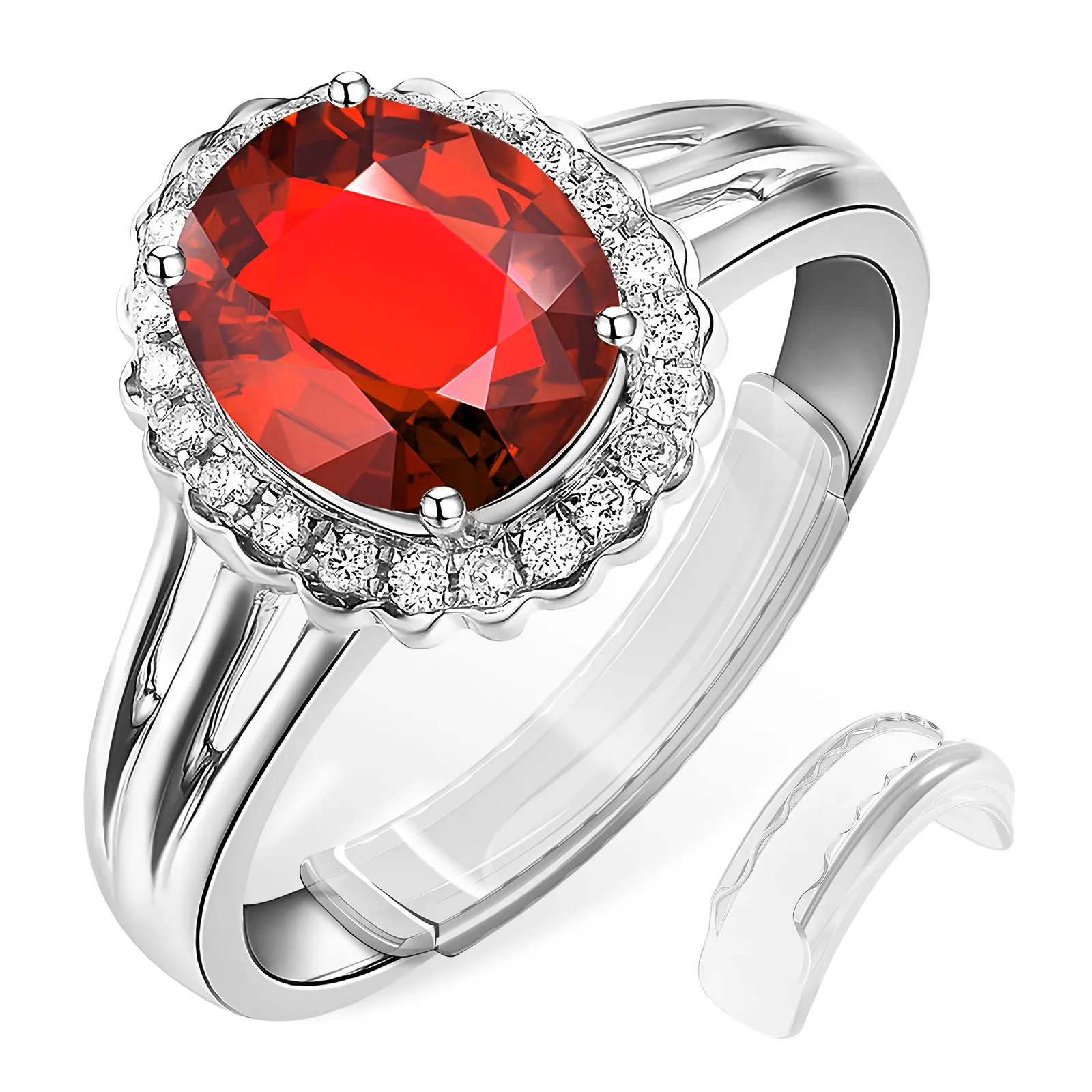 Invisible Ring Size Adjuster for Loose Rings, Soft Silicone, Comfortable & Invisible, Clear Silicone Ring Size Adjuster, 8 Sizes