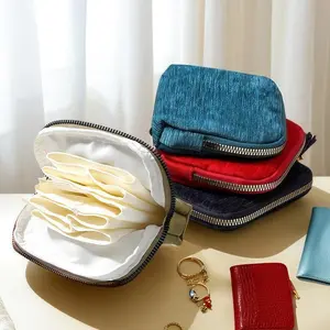 Portable Organizer for Rings, Bracelets, & Bangles with Tassel Zippe Jewelry Storage Pouch Jewelry Bag Travel Pouch