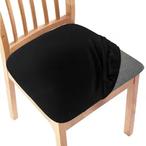 Gute Chair Seat Covers, Dining Room Chair Seat Covers with Ties, Stretch Solid Chair Covers Protectors for Dining Room Kitchen Chairs 4 Pcs
