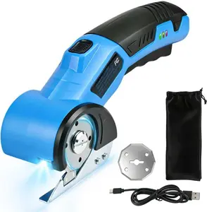 Cordless Electric Scissors, Cardboard Cutter 5V 2000mAh Rechargeable Electric Box Cutter, Cardboard Cutter Electric for Paper, Fabric, Carpet Wait