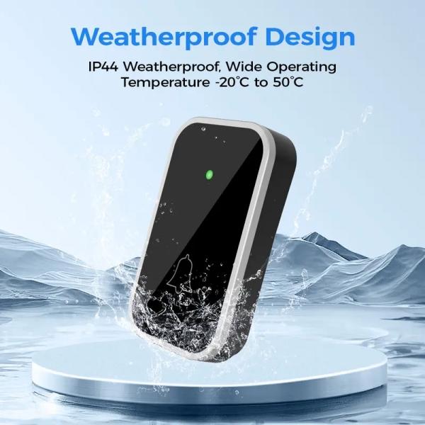 doorbell chimes, Wireless Doorbell, Easy installation, Waterproof, Adjustable Volume, 45 Chimes, Colorful LED, 1000Ft Range, M488-BS, Black IP44 (1 receiver 1 button)