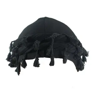 Solid Color Turban Hat - Satin Lined Unisex Head Wrap for Men & Women, Boho Vintage Style Hair Accessory for Daily & Outdoor Wear Cowboy Hats for Men and Women
