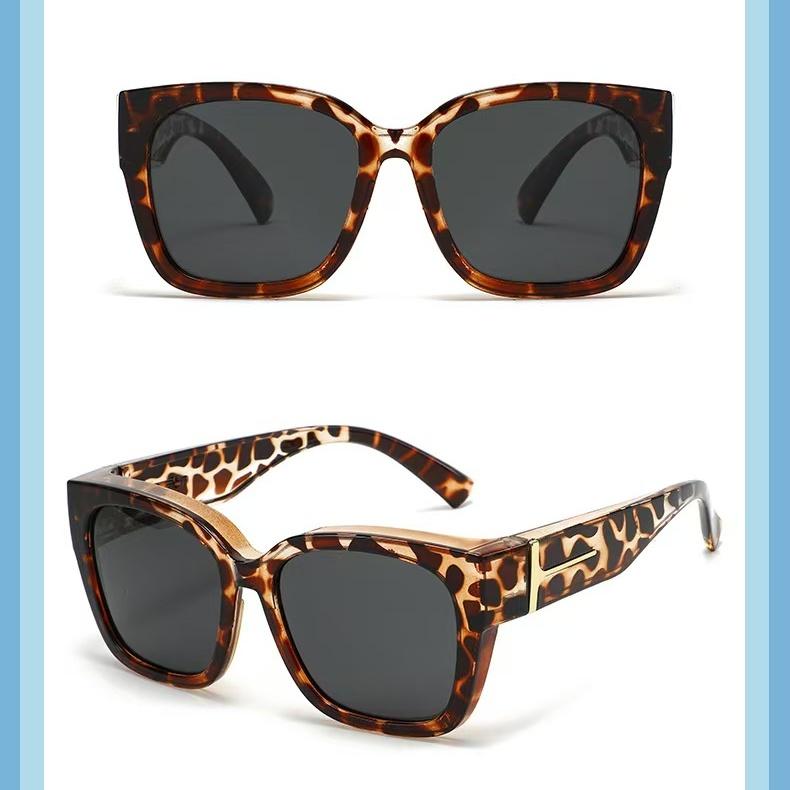 Mirrored Sunglasses Polarized Fit Over Glasses for Women Men for Driving - Trendy Large Square Oversized UV400 Protection Sun Glasses