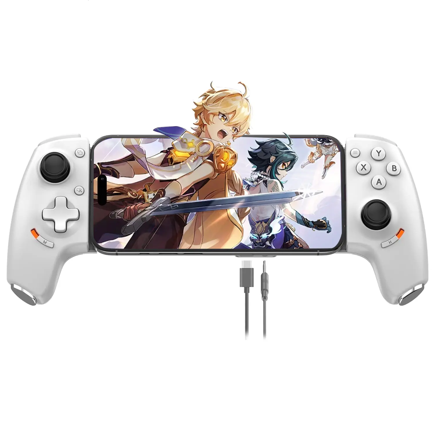 Phone game Esports Controller for Android & iPhone 15/16 Series Hall Effect Joystick & Plug & Play USB-C Controller, No Lag Precision Play Genshin Impact/Asphalt, Ergonomic Grip Mobile Gaming with Headphone Jack, Compact Smartphone, Gaming controllers