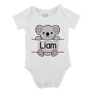 Funny baby babysuit Personalized Name Liam Print letter print baby short Sleeve Onesies Romper for Infant， Newborn Boys Girls Soft Casual Outfit ，outdoor baby bodysuits
