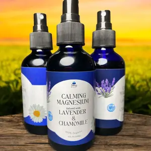 Calming Magnesium Spray Infused with Lavender & Chamomile - Herbal Formula for Stress Relief and Relaxation in a Convenient Spray Bottle - Healthcare, Therapy