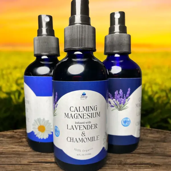 Calming Magnesium Spray Infused with Lavender & Chamomile - Herbal Formula for Stress Relief and Relaxation in a Convenient Spray Bottle - Healthcare, Therapy