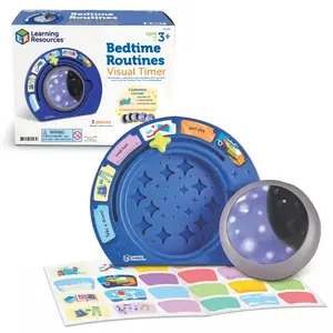 Learning Resources Bedtime Routines - Visual Timer for Kids, Night Light, Time Management Tools for Daily Organization, Count Down Clock, Homeschool Supplies