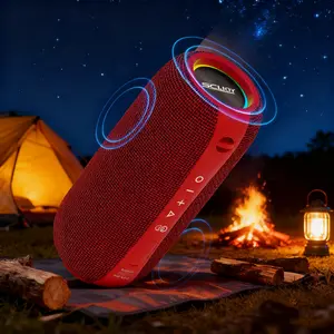 SCIJOY Portable Bluetooth Speaker TWS 360° Stereo Sound 40W DSP Audio IPX7 Waterproof Bluetooth 5.2 for Indoor Outdoor Use Cordless Immersive Audio Experience