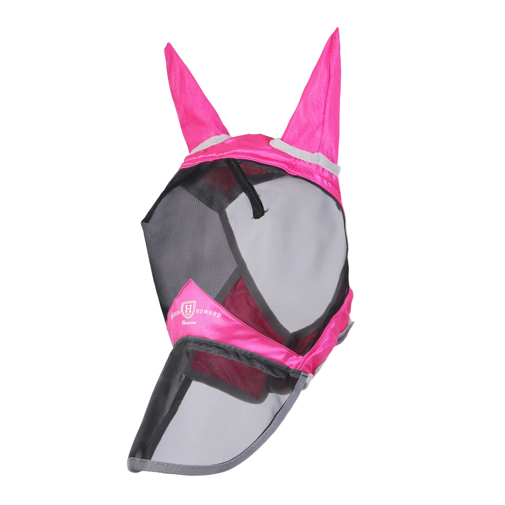 Horse Fly Mask Long Nose with Ears Flamingo