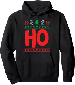 Ho Where's My Ho At Ugly Xmas Sweaters Christmas Couples Pullover Hoodie - Michaelapa Shop 57B0DNQHWN8T