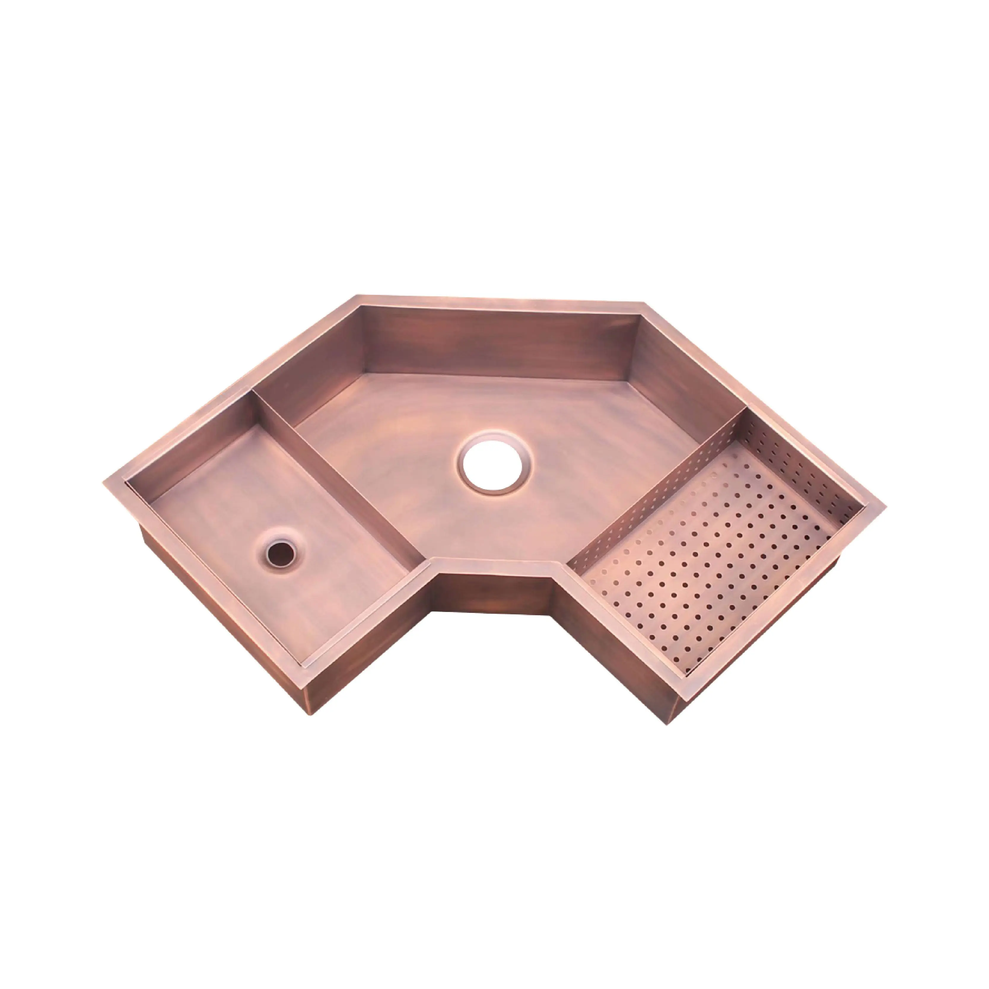 Akicon Custom Hammered Copper Undermount Kitchen Sink