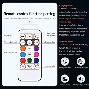 Car Roof Strobe Light With Remote Control Cab Signal Lamp Wireless No Punch Truck Pickup Warning Lights for Camping Enhanced Night Visibility & Interior Lighting