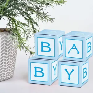 25 Pack Light Blue Baby Shower Party Favor Candy Gift Boxes 2"
