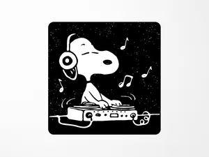 DJ Snoopy Vinyl Sticker