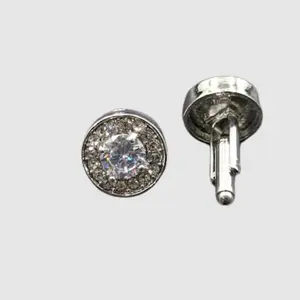 Silver Diamond Cufflinks
