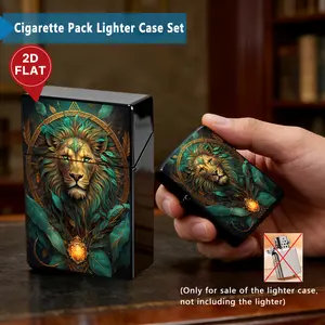 To My Husband Plastic Cigarette Case & Metal Lighter Shell Set, Deer Couple Love Letter Design, Romantic Wedding Anniversary Gift for Men from Wife