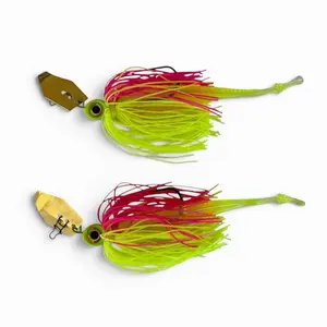 LIMITED EDITION Blade Ripper Custom Made DIRECT CONNECT Bladed Jig 2 PACK - 3/8oz or 1/2oz with Sharp VMC Hooks, Custom Skirts & Trailers, Includes Two Jigs & Two Trailers freshwater fishing big bass pro