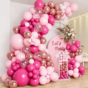 145pcs Blue Pink Balloon Garland Arch Kits for Kids Birthday Home Backdrop Decoration Gender Reveal Room Party Balloons