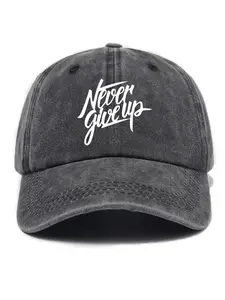 Trendy Fashion Letter Print Washed Soft Top Sun Hat, Unisex Casual Baseball Cap for All Seasons, Stylish and Versatile