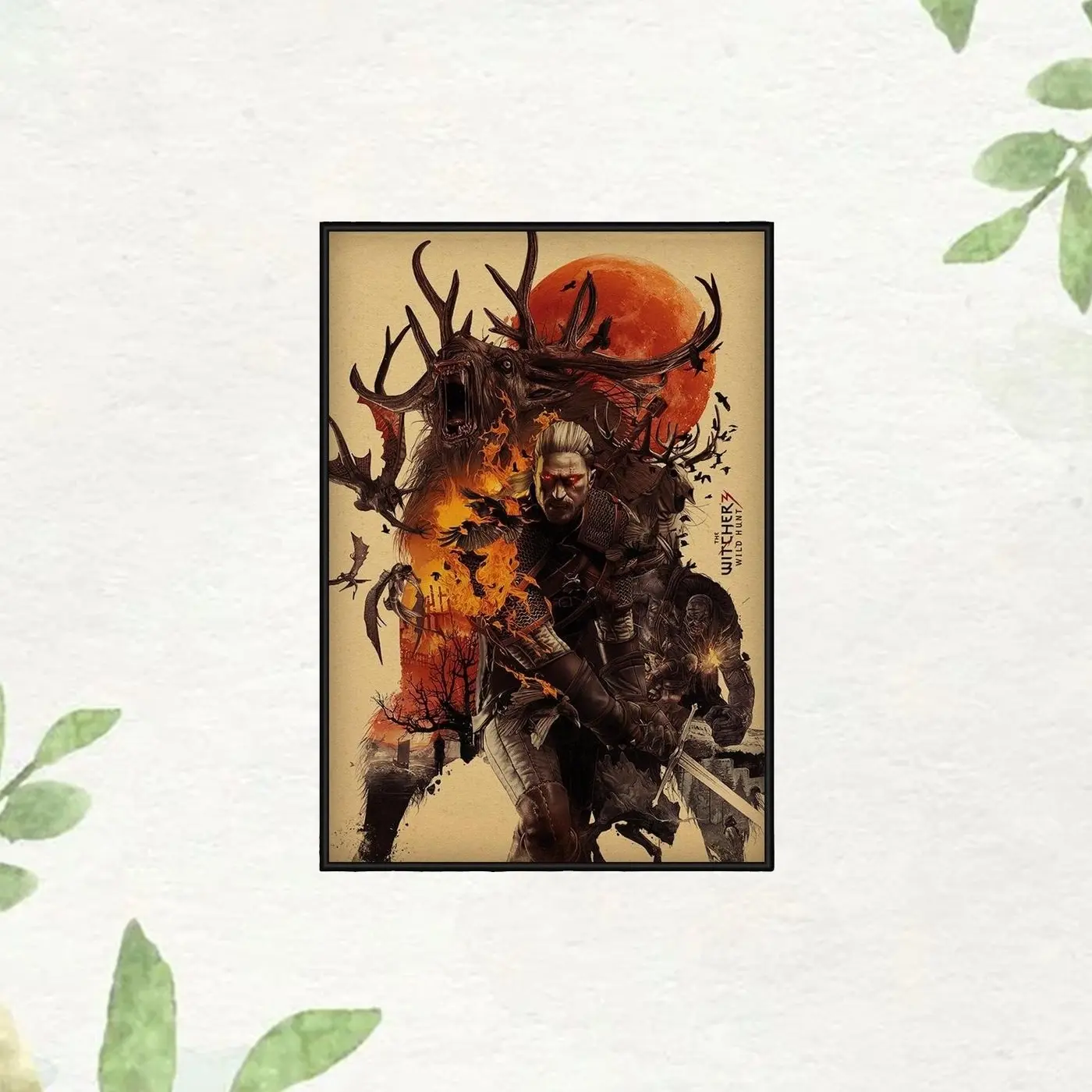 Witcher 3 Wild Hunt Aluminum Poster Wall Art, Unique Home Decor Gift for Fans, Durable Aluminum Material, Perfect for Gaming Enthusiasts