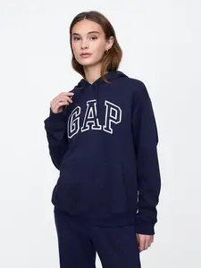 Women Gap Logo Hoodie - Navy Uniform