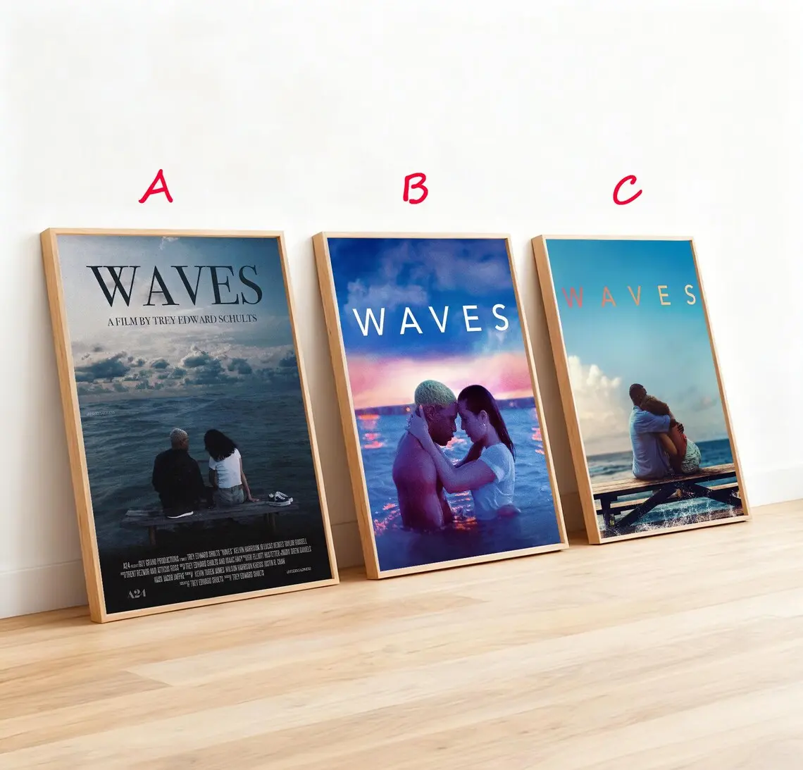 WAVES Movie Poster: Minimalist Wall Art Print