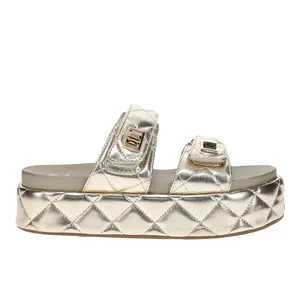 Vintage Havana Womens Onya Platform Casual Sandals Casual Mid Heel 2-3" - Gold
