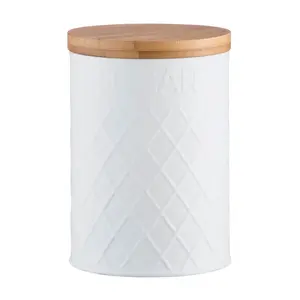 Typhoon Embossed White Sugar Storage Canister Typhoon Embossed White Sugar Storage Canister
