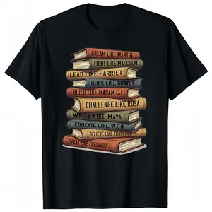 Black History Month Black Leaders African American Teachers T-Shirt Tshirt Printed in USA