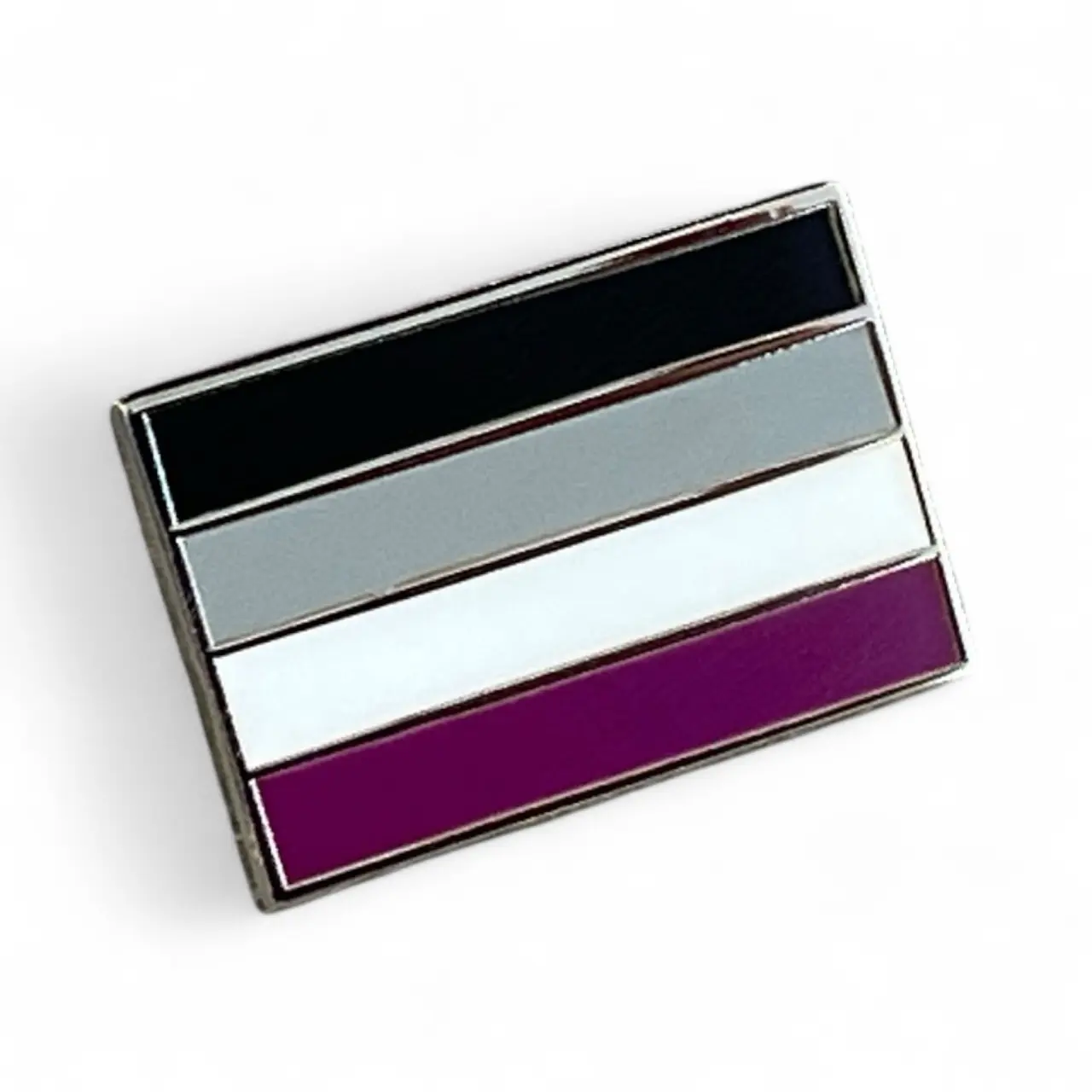 Small Asexual Pride Flag Enamel Pin, LGBTQ+, Minimalistic Brooch, Decor Pins, Lapel Pin, Collectible Pins, Subtle, Accessory Suitable for Backpack, Bookbags, Purses, Hats, Jeans