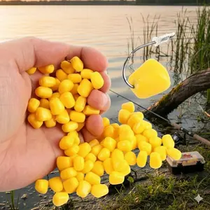 Professional Fishing Bait Set: Creamy Corn Scented Soft Pellets, High-Attraction Simulated Corn Kernels for Freshwater & Saltwater, Long-Lasting Scent Release, Multi-Color Options for Carp & Grass Fish, 50/100 Pieces Pack.