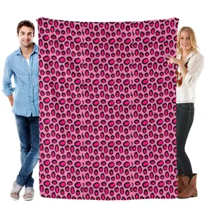 Pink Leopard  Throw Blanket Soft Material for Cozy Home Decor Dark Romantic Design Ideal for Bedrooms & Living Rooms cheetah print, Leopard Pattern Blanket, Comfortable