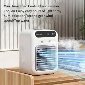 Portable Air Conditioner, Personal Air Cooler with 2 Speed Settings and 2 Mist Modes, Rechargeable 1800mAh Battery, Ideal for Home, Car, Office & Outdoor Use