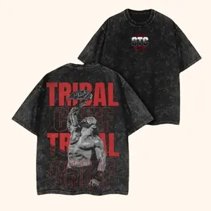 Retro Romann Reignss T-shirt, The Tribal Chief Graphic Tee, Pro Wrestler Oversized Heavy Cotton Washed Tee, Wrestling Apparel Merch For Fans unisex casual top shirt wwe fan Fabric Menswear Q12