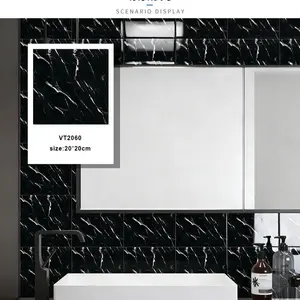 10pcs Marble Texture Self-Adhesive Tiles, Waterproof Oil-Resistant High-Temperature Decorative Wall Stickers, Kitchen Bathroom DIY Renovation