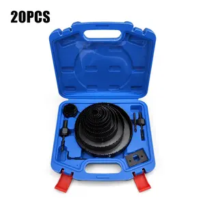 20pcs/set Hole Saw Cutting Set Kit Tools 19-152mm Wood Metal Alloys Circular Round with Case