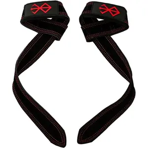 Berserk - Weightlifting straps for weightlifting, gym wrist straps with neoprene padding, wrist support Weight Lifting Straps for men and women, hand wrap Deadlifting Straps for (black)