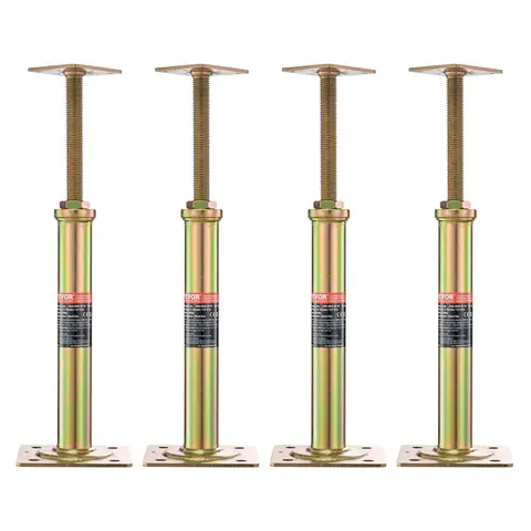 VEVOR 4PCS Q235 Steel Adjustable Floor Jack Posts, 2500 lbs Capacity, 11.6"-16" Height Range, Heavy-Duty Versatile Support for Bed Frames, Cabinets, Doorways, House Floor Leveling