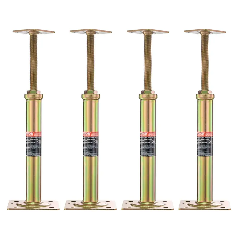 VEVOR 4PCS Q235 Steel Adjustable Floor Jack Posts, 2500 lbs Capacity, 11.6"-16" Height Range, Heavy-Duty Versatile Support for Bed Frames, Cabinets, Doorways, House Floor Leveling