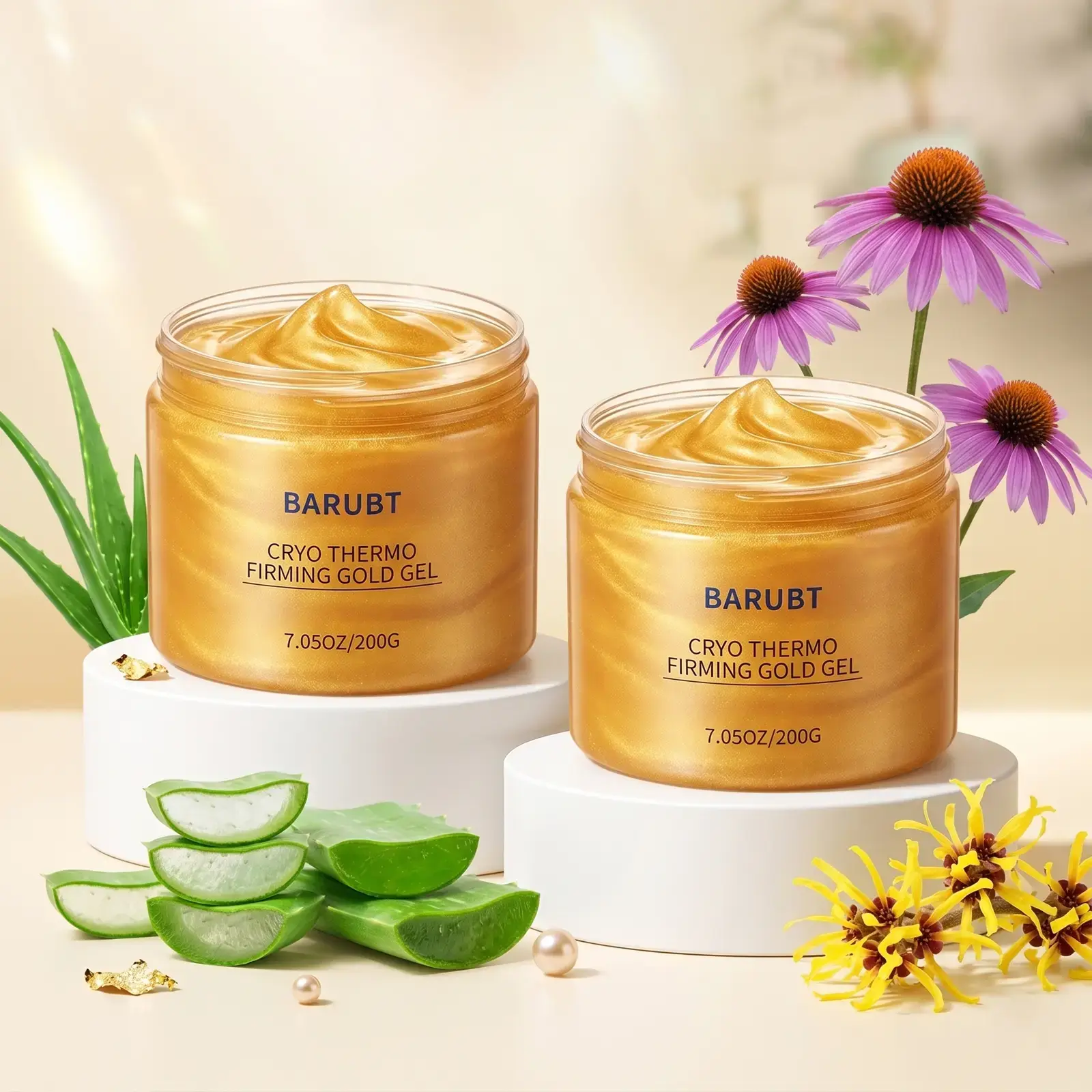 15-Day Anti Cellulite Cryo Thermo Sculpting Gold Cream | Invigorating Warming & Cooling Massage Cream for Toning & Smoothing Skin | Targeted Care for Belly, Thighs & Arms for Men & Women | 7.05oz/200g