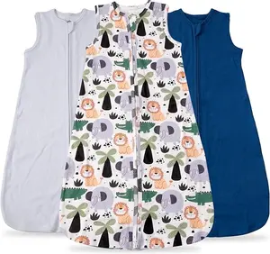 Giribet Baby Sleep Sack 100% Organic Cotton 0.5 TOG 2-Way Zipper Soft and Breathable for Newborns - Unisex, Machine Washable