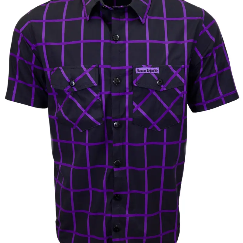 "Raven" Light-Weight 4-Way Stretch Button Up