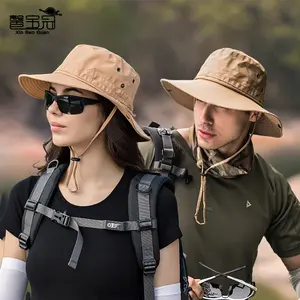 New Outdoor Folding Hat Women Summer Quick-Dry Fisherman Hat Sun Hat Men's Sun Protection Hat Hiking Hat
